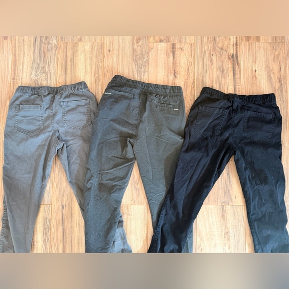 Boys Joggers Set of 3 Size M 10/12 Gray and Black Hurley Thereabouts - Picture 4 of 7